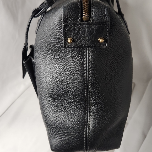 🔥RARE vntg. EUC GUCCI BLACK PEBBLED LEATHER BAG w/ATTACHED POUCH INSIDE + COA🔥 - Picture 3 of 13